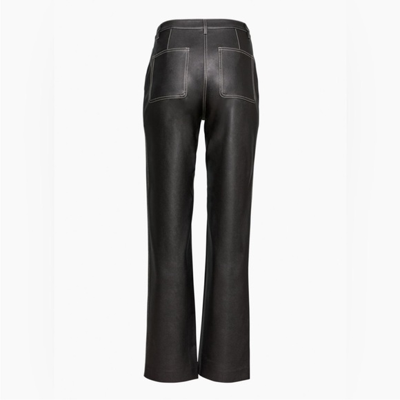 Aritzia Black/Birch Vegan Leather Lucy Pant - Picture 2 of 10